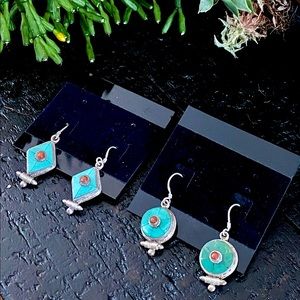 Matching handmade sterling silver earrings